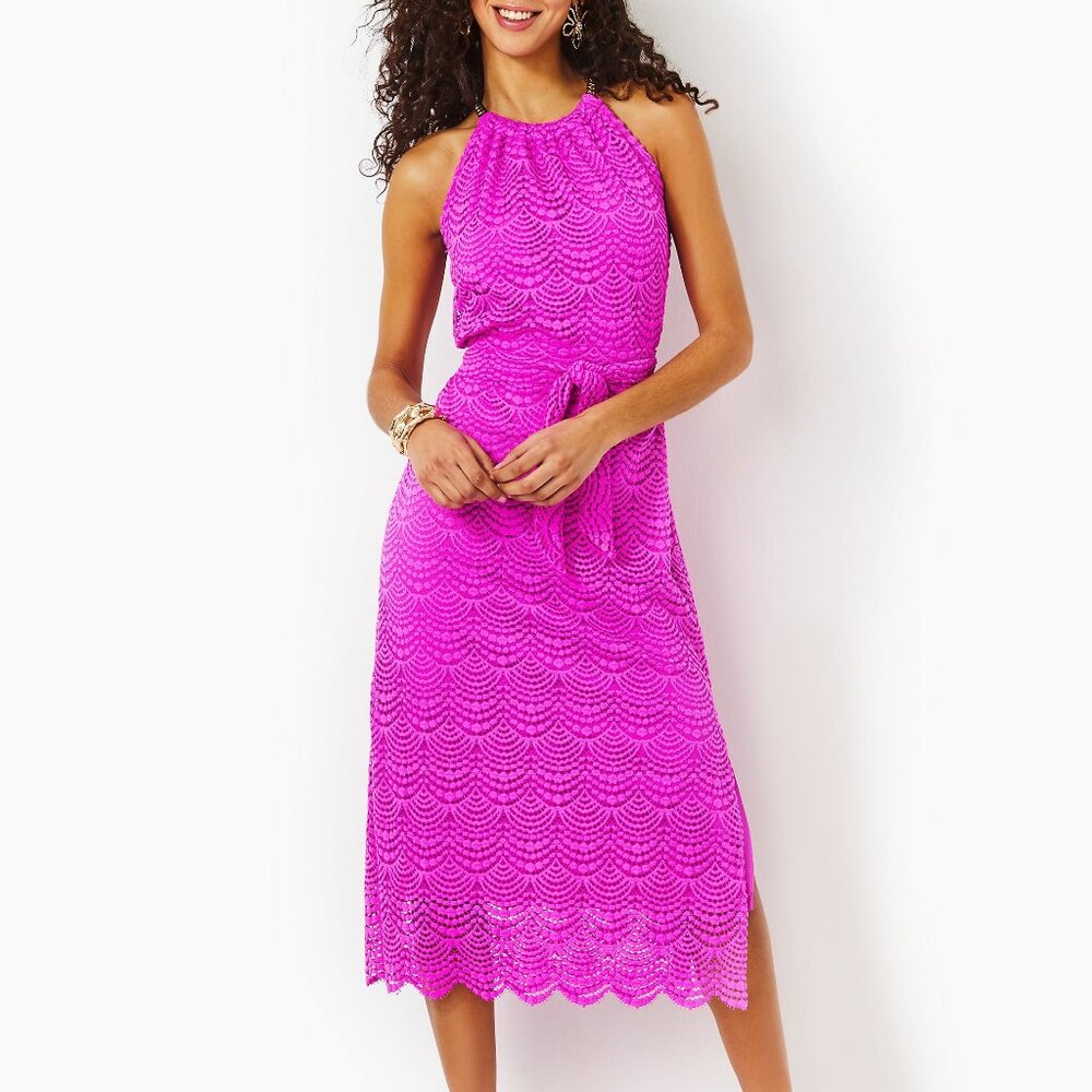 Lilly Pulitzer Bingham lace Midi Dress XS NWT!